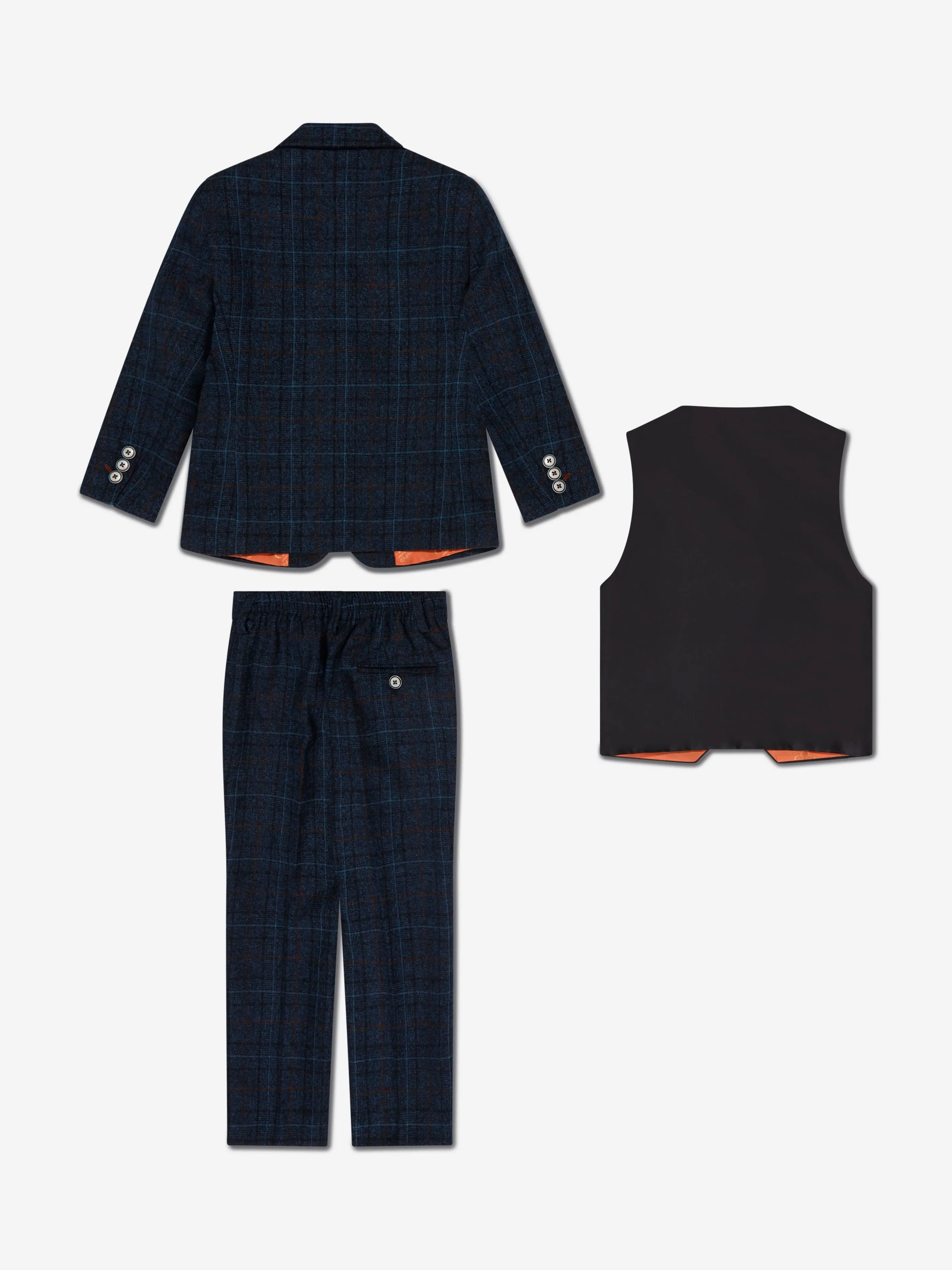 House Of Cavani Boys Cody Tweed Suit in Blue