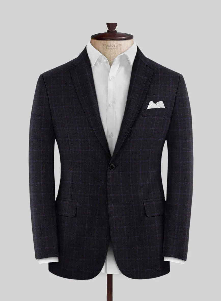 Italian Heliar Midnight Blue Wool Jacket