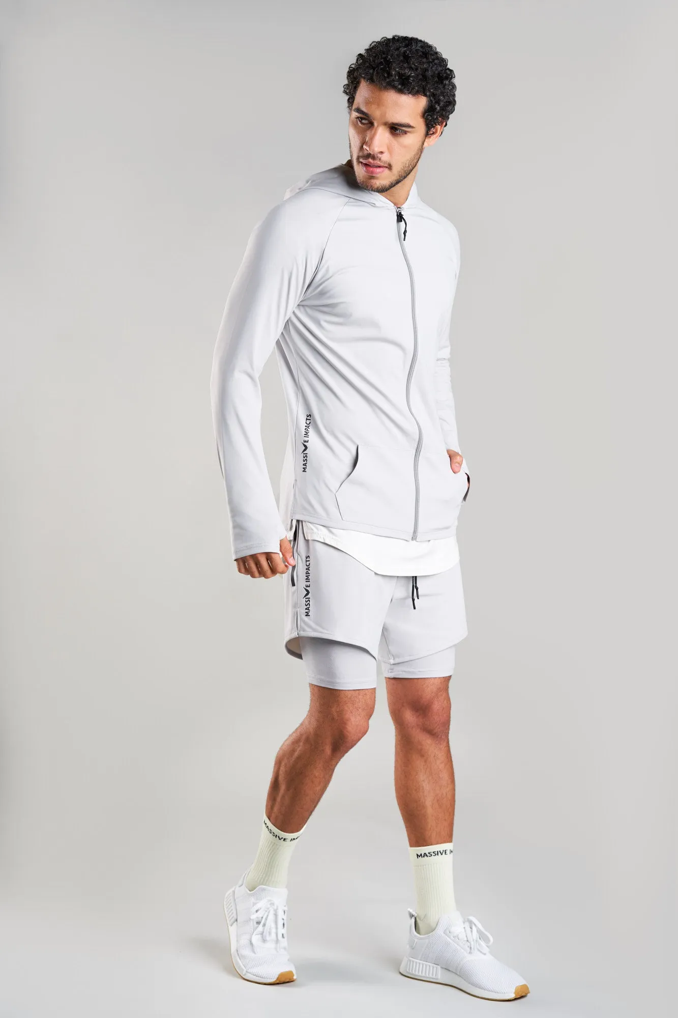 J015MI Recycled Nylon Runner Zip Hoodie