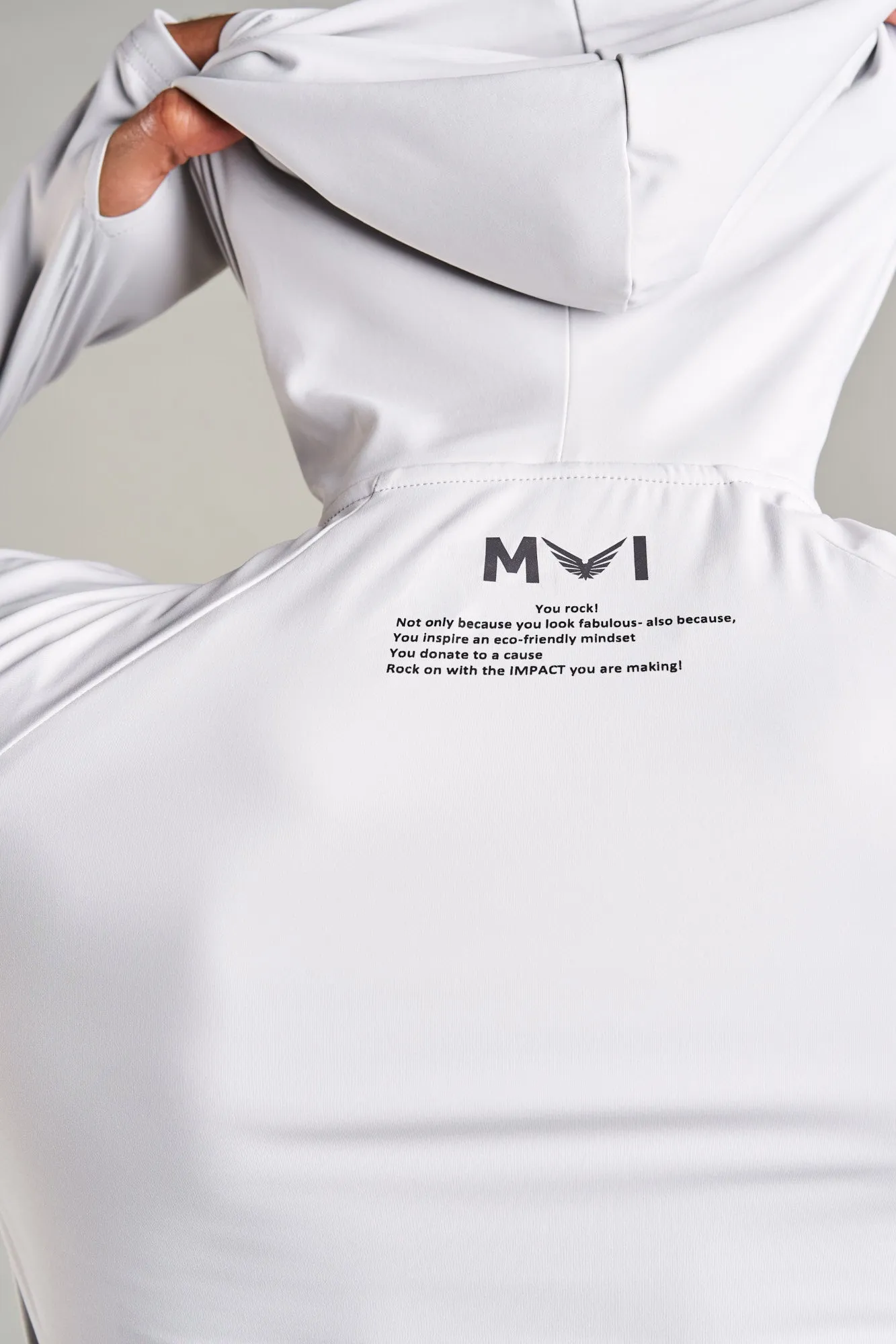 J015MI Recycled Nylon Runner Zip Hoodie