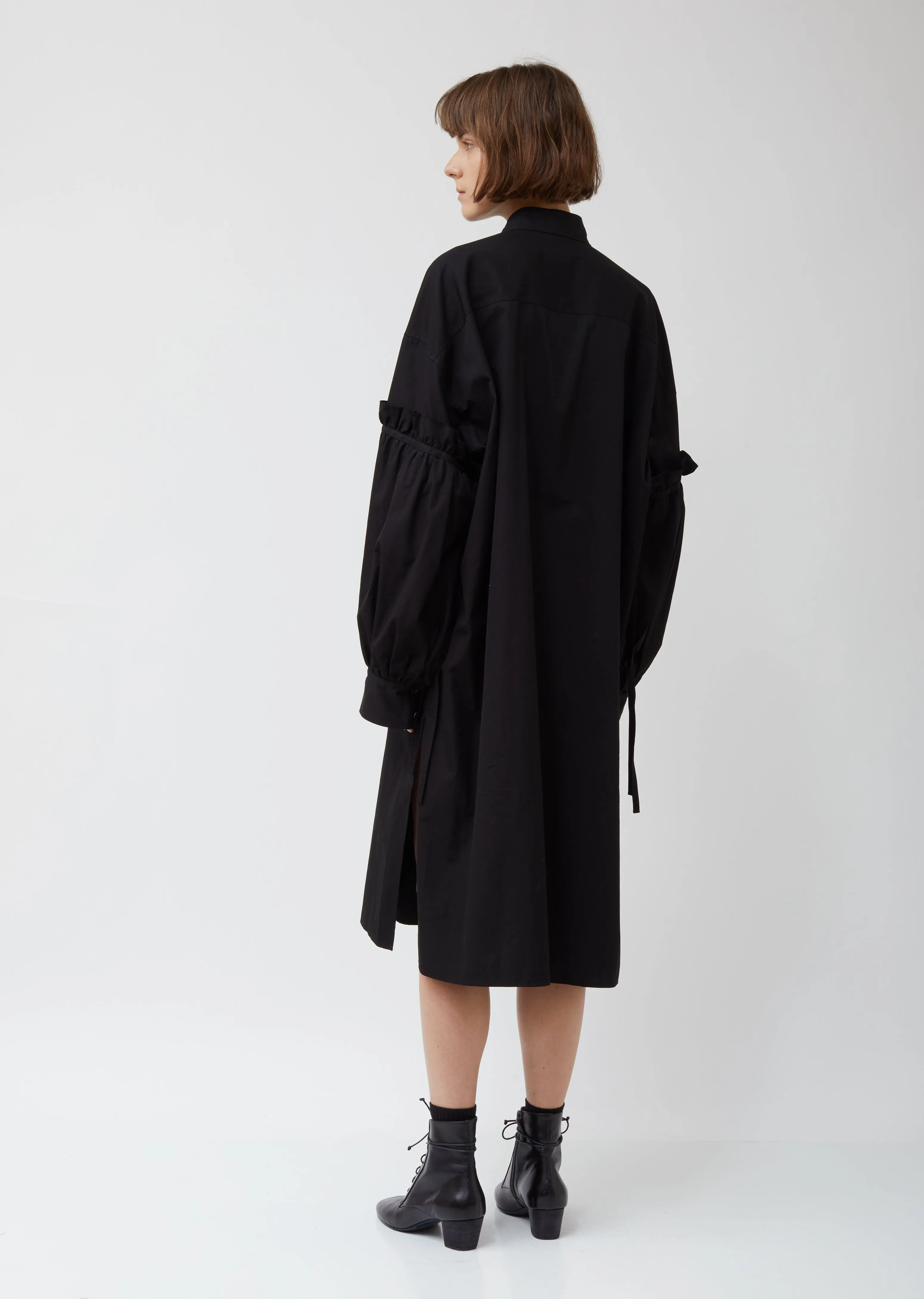 Layered Sleeve Shirtdress