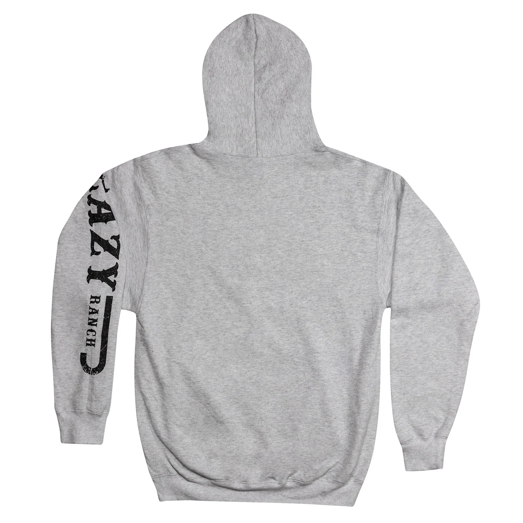 Lazy J Ranch Black Ranch Logo Pullover Hoodie - Ash Grey