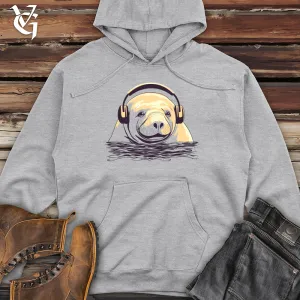 Manatee Headphone Bliss Midweight Hooded Sweatshirt