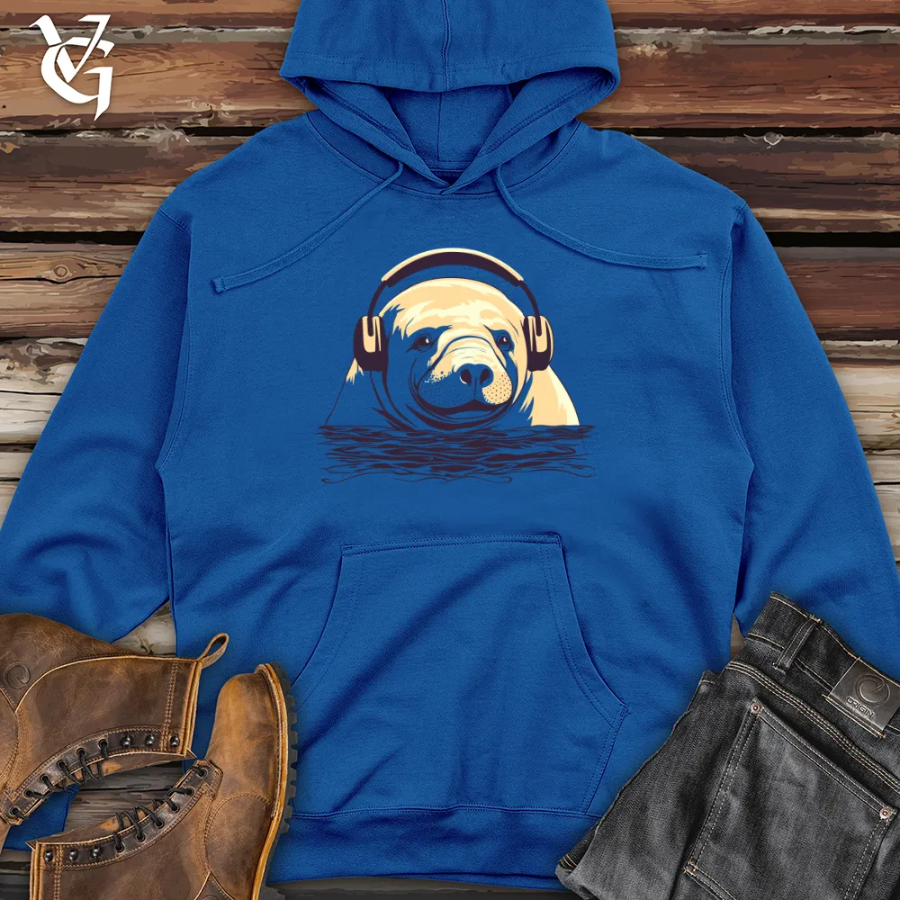 Manatee Headphone Bliss Midweight Hooded Sweatshirt