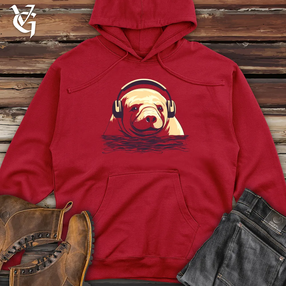 Manatee Headphone Bliss Midweight Hooded Sweatshirt