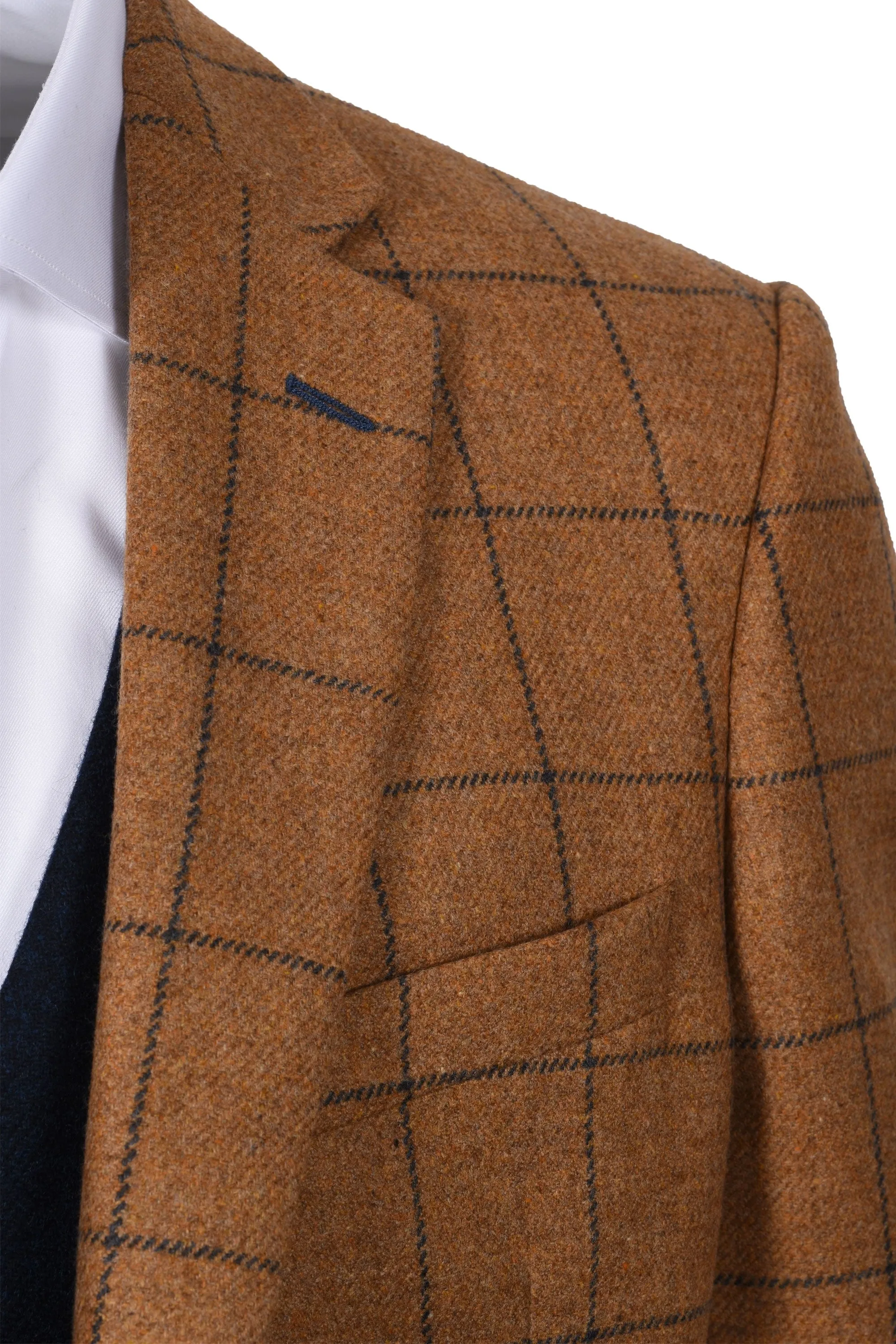 Mazzelli Jacket And Waistcoat Camel Check