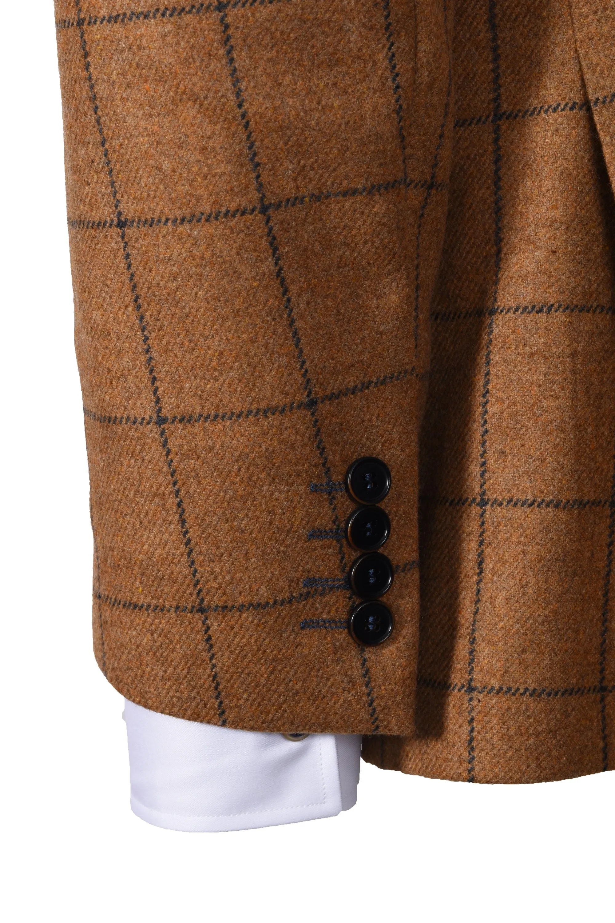 Mazzelli Jacket And Waistcoat Camel Check