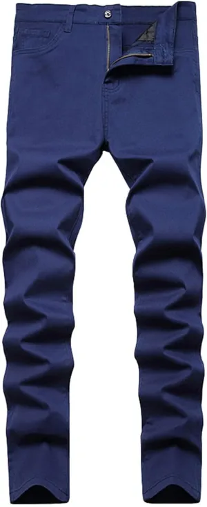 Mens Pants Jeans Slim Fit Loose Fit Straight Leg Jeans Comfortable Flexible Denim Pants Hip Hop Streetwear
