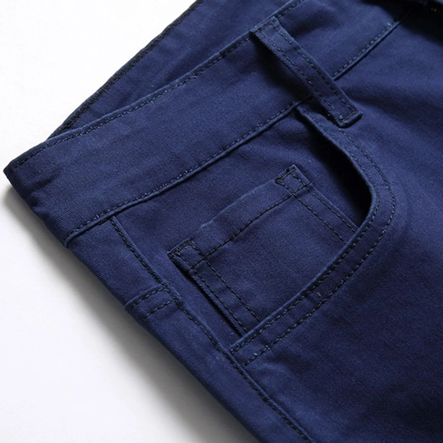 Mens Pants Jeans Slim Fit Loose Fit Straight Leg Jeans Comfortable Flexible Denim Pants Hip Hop Streetwear