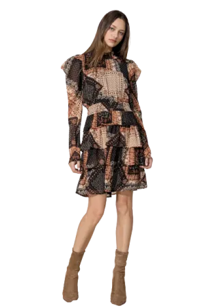 Miss Me Women's Floral Chiffon Mini Dress