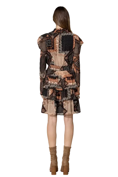 Miss Me Women's Floral Chiffon Mini Dress