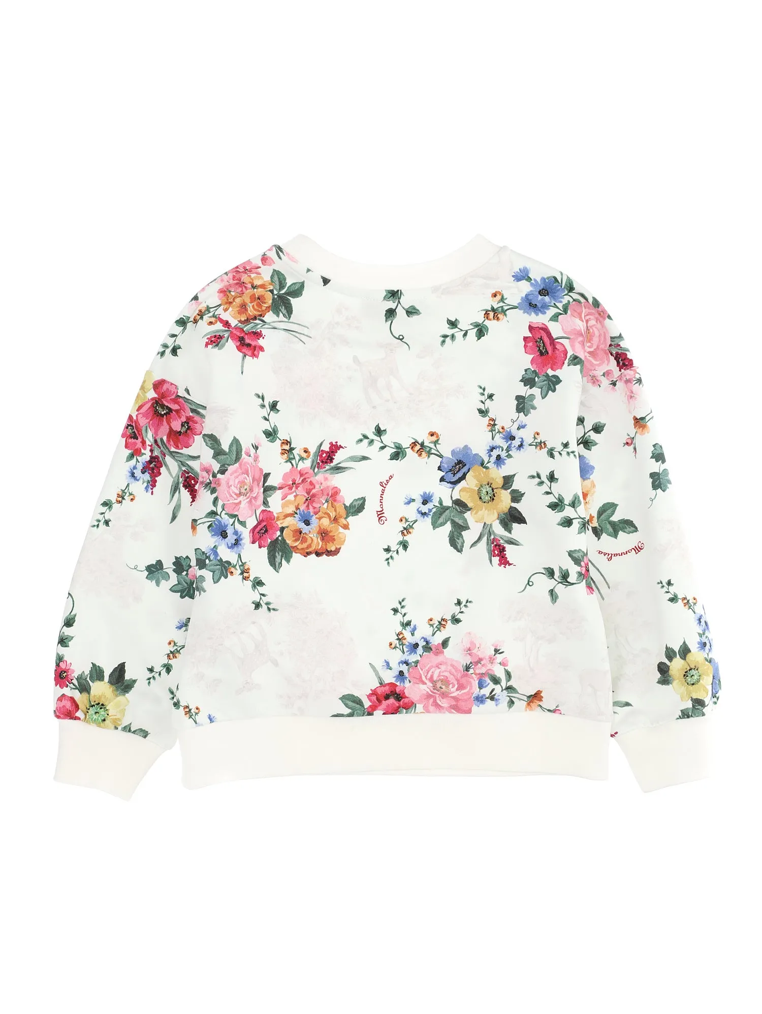 Monnalisa Floral Crewneck Chic Top