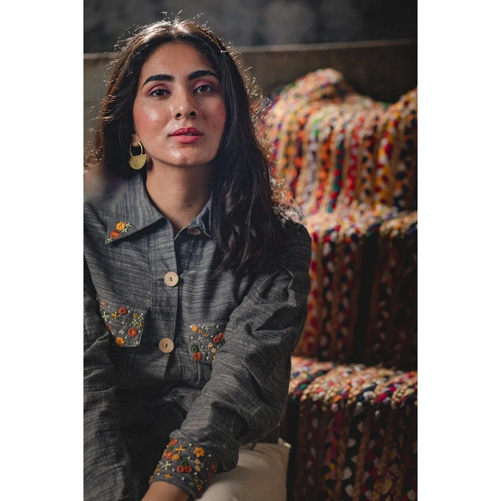 Mushio Aafreen Jacket with Hand Embroidery (Set of 2)