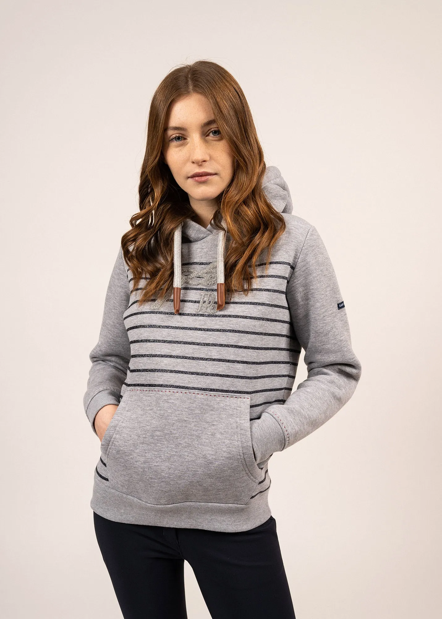 Océane hoodie - SAINT JAMES x Pénélope (GRIS/MARINE)