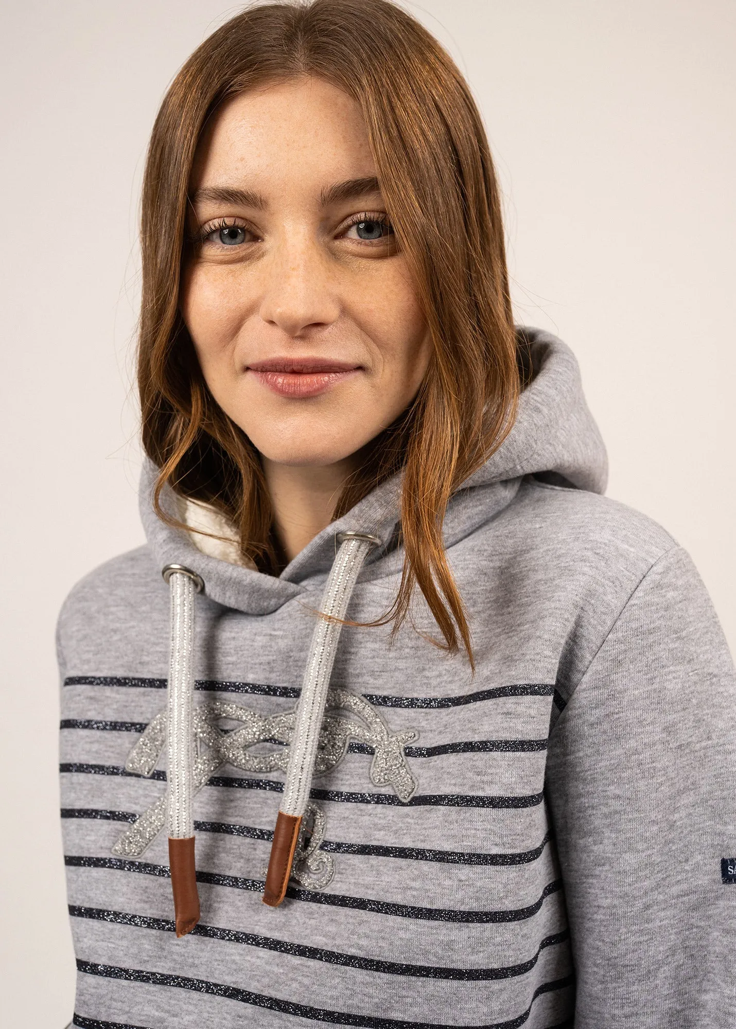 Océane hoodie - SAINT JAMES x Pénélope (GRIS/MARINE)