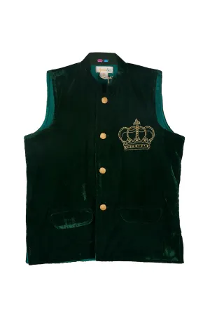 Organic green velvet jacket
