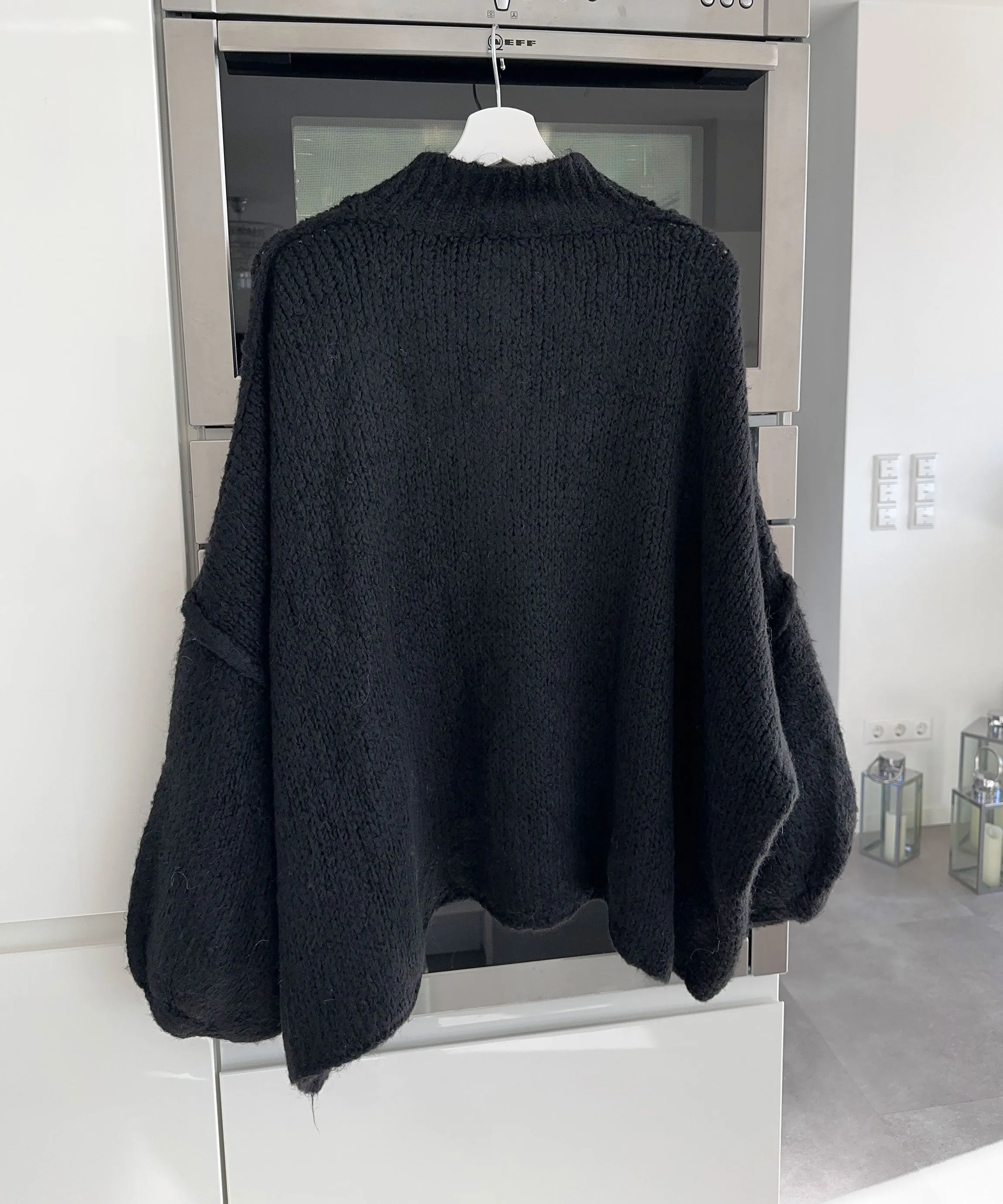 Oversize Strickjacke Jalsien Schwarz