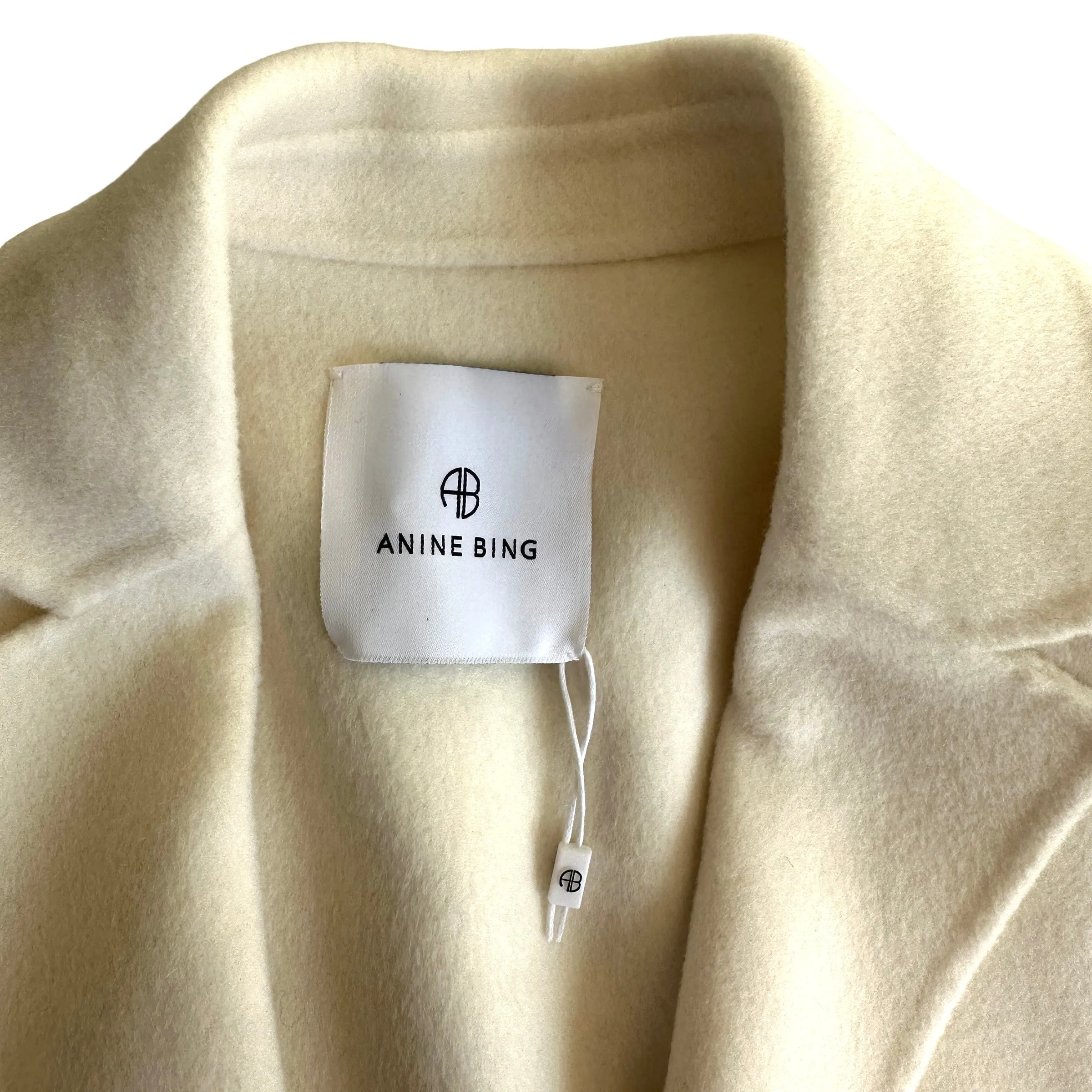 Oversized Cream Wool Jacket - XXS