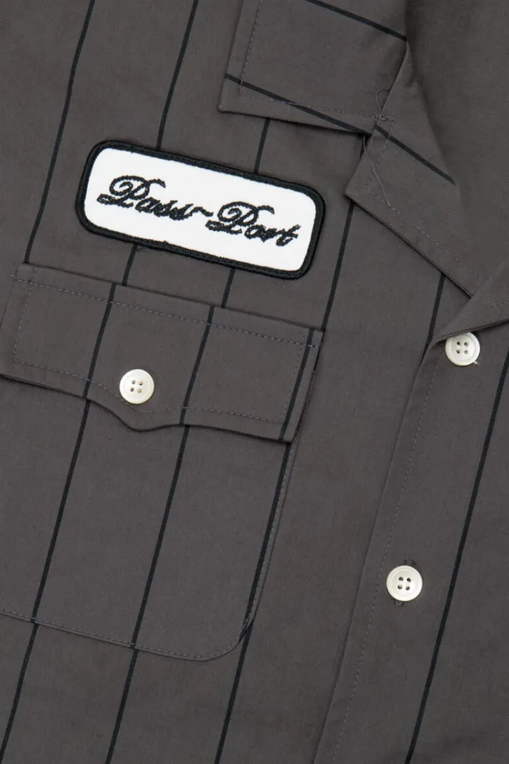 PASS~PORT STRIPED CASUAL SHIRT - TAR