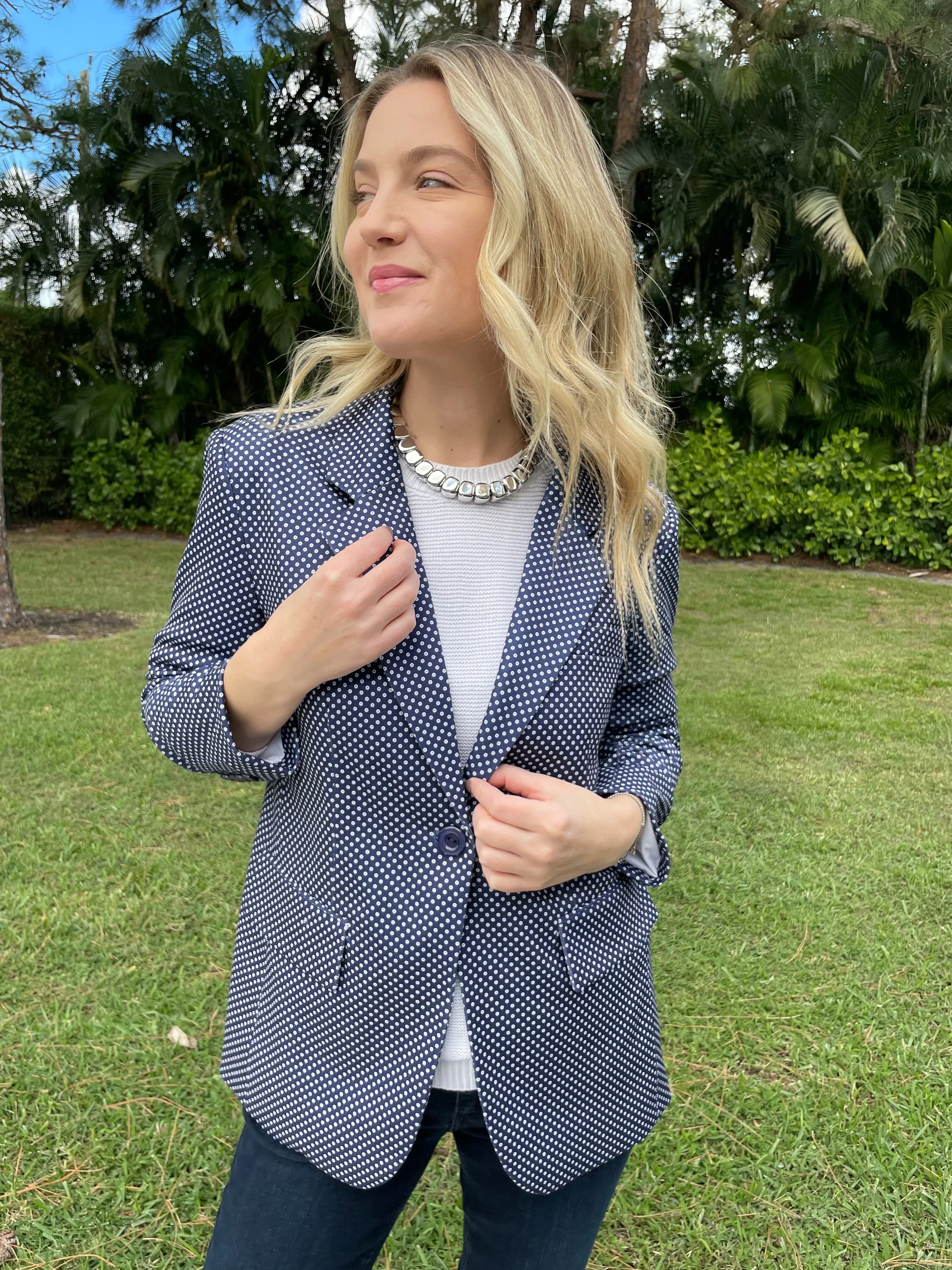 Pindot Jaime Blazer - Navy