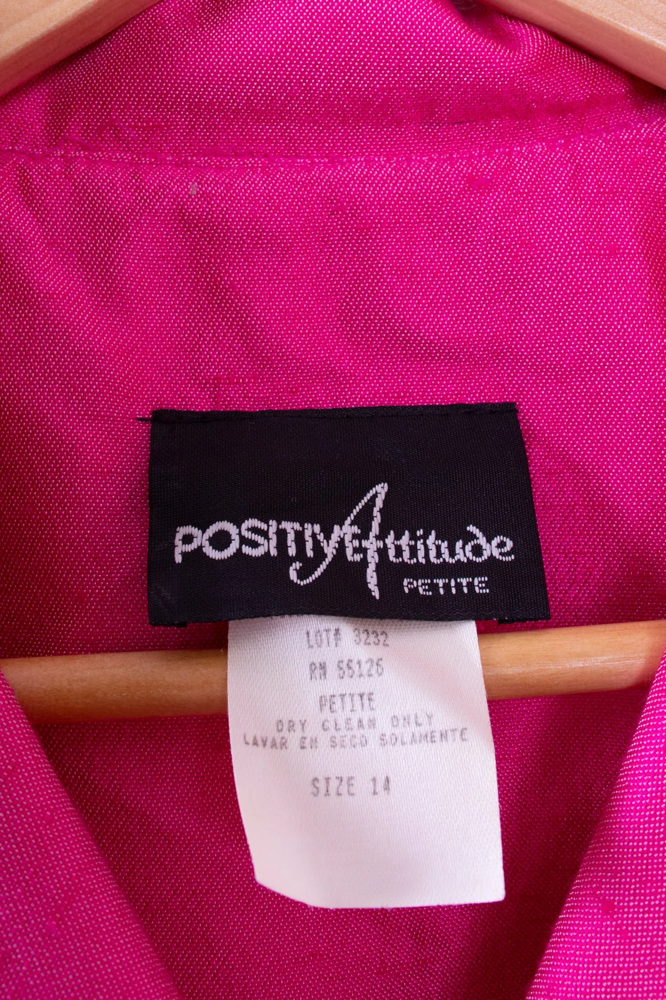 Positivity Attitude 80s Pink Cropped Blazer