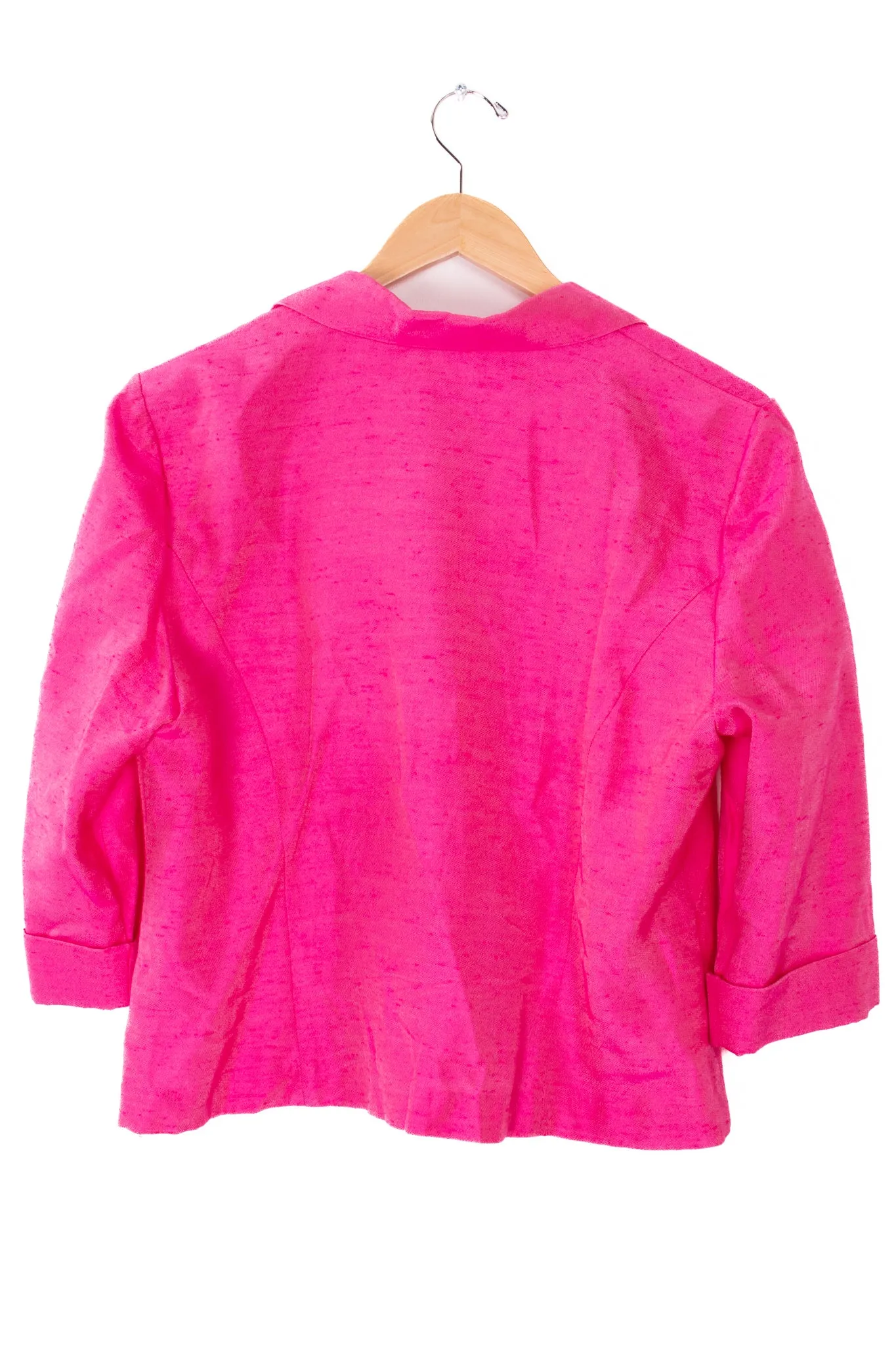 Positivity Attitude 80s Pink Cropped Blazer