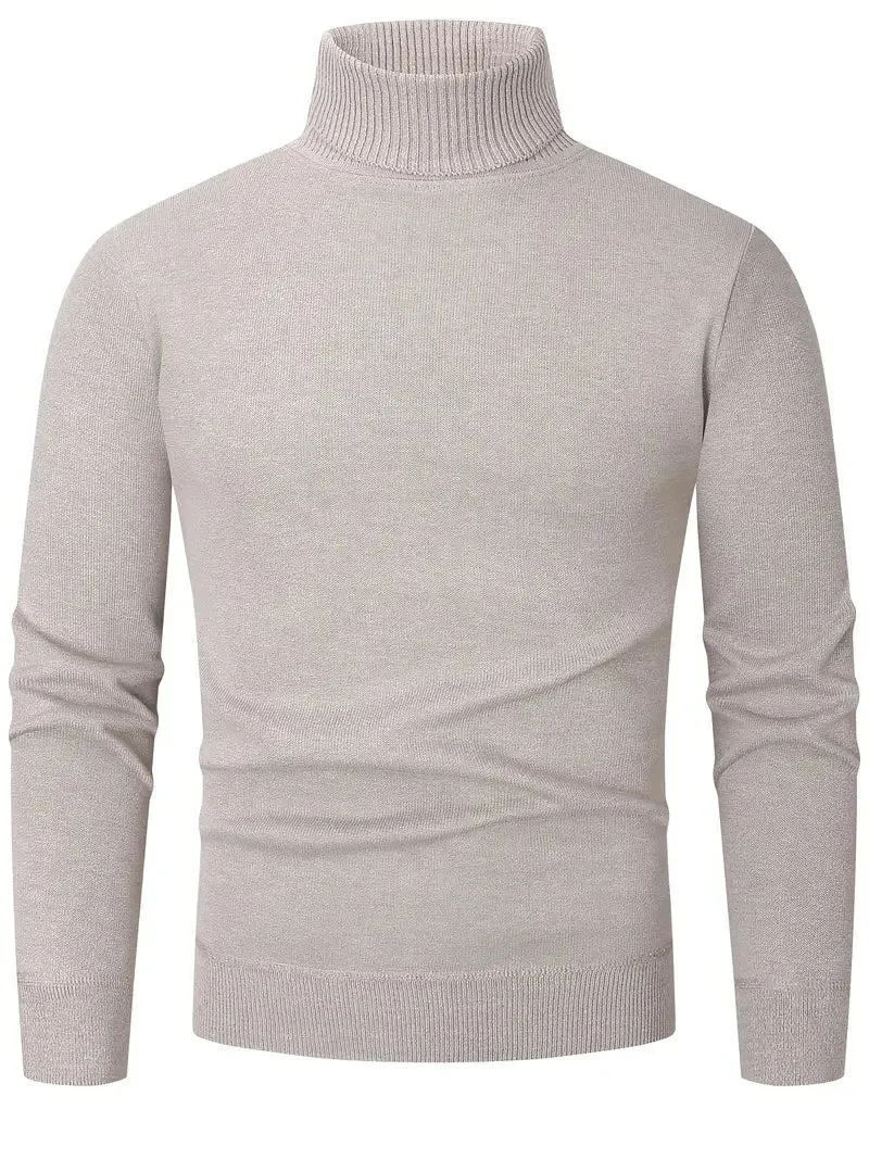 Pullover met schildpadhals voor heren - Met fleece gevoerd Warm