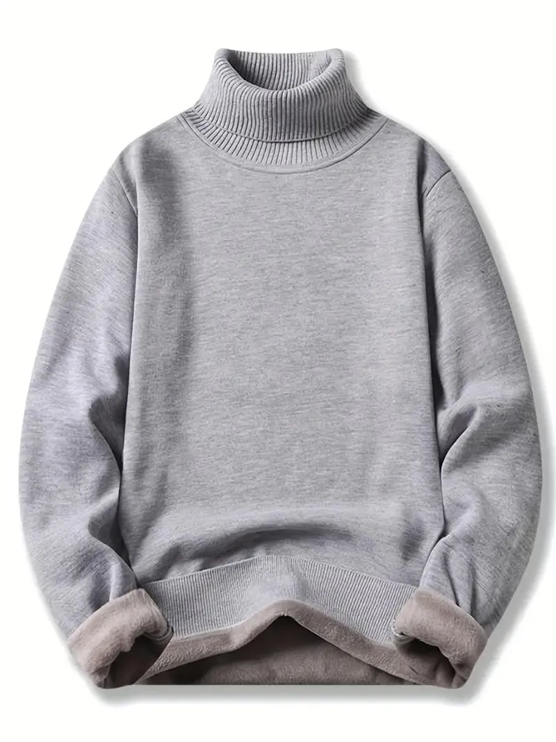Pullover met schildpadhals voor heren - Met fleece gevoerd Warm