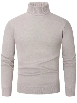 Pullover met schildpadhals voor heren - Met fleece gevoerd Warm