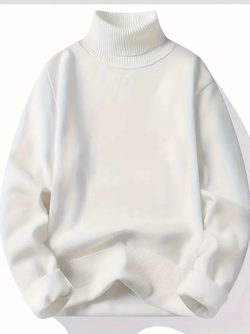Pullover met schildpadhals voor heren - Met fleece gevoerd Warm