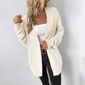 Rosafield Cardigan | Langer weicher Strickmantel mit Taschen für Damen