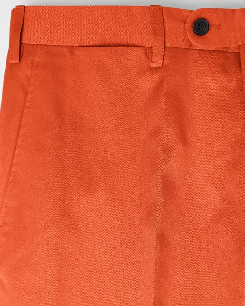 Rust Cotton Trousers