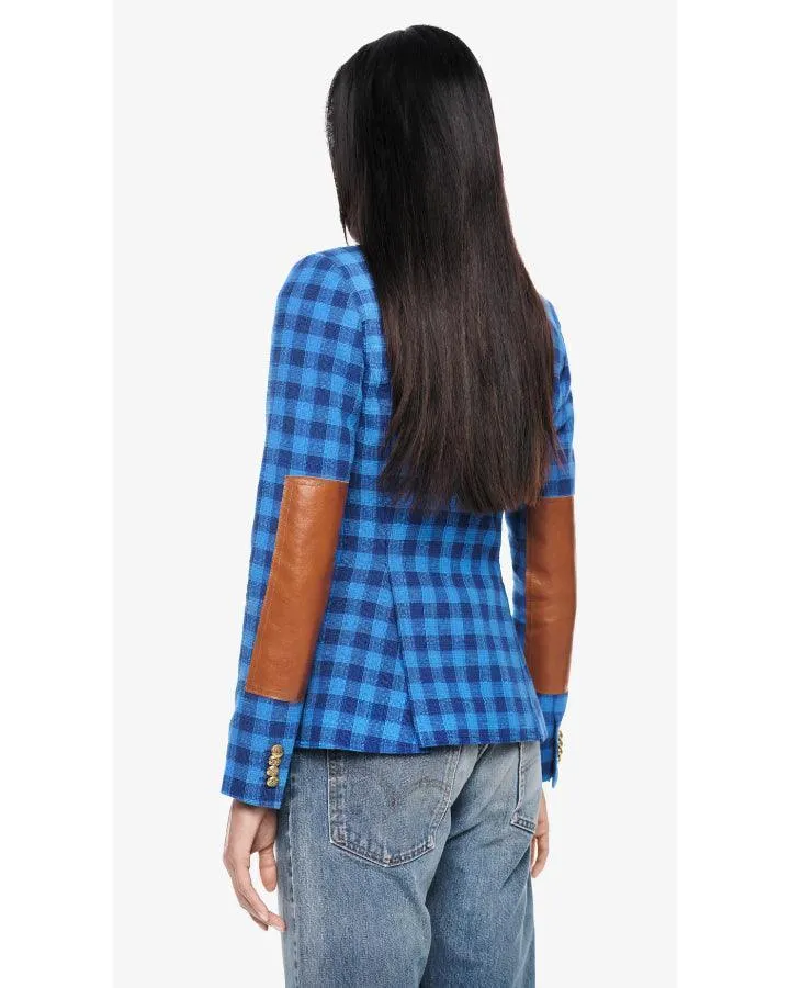 Smythe Blue Check Patach Pocket Duchess