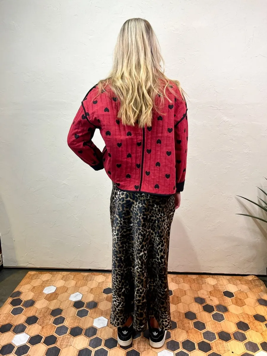 Street Chic Leopard Print Midi Skirt