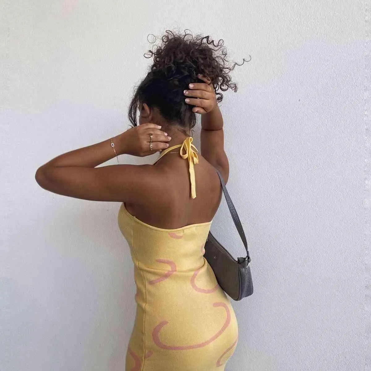 Summery Chic Halter Neck Bodycon Dress