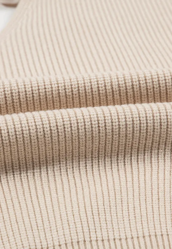 Tied Back V-Neck Long Sleeve Sweater Nude Tie Bow Long Sleeve Top