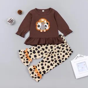 Toddler Girls Little Bird Printed Top & Pants Baby Girl Clothes Wholesale