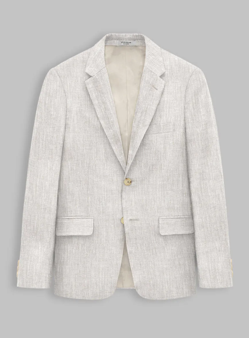 Tropical Beige Pure Linen Jacket - 42 Regular