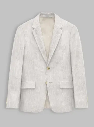 Tropical Beige Pure Linen Jacket - 42 Regular