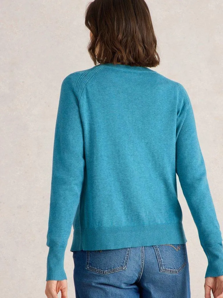 White Stuff Lulu Cardigan- Mid Blue