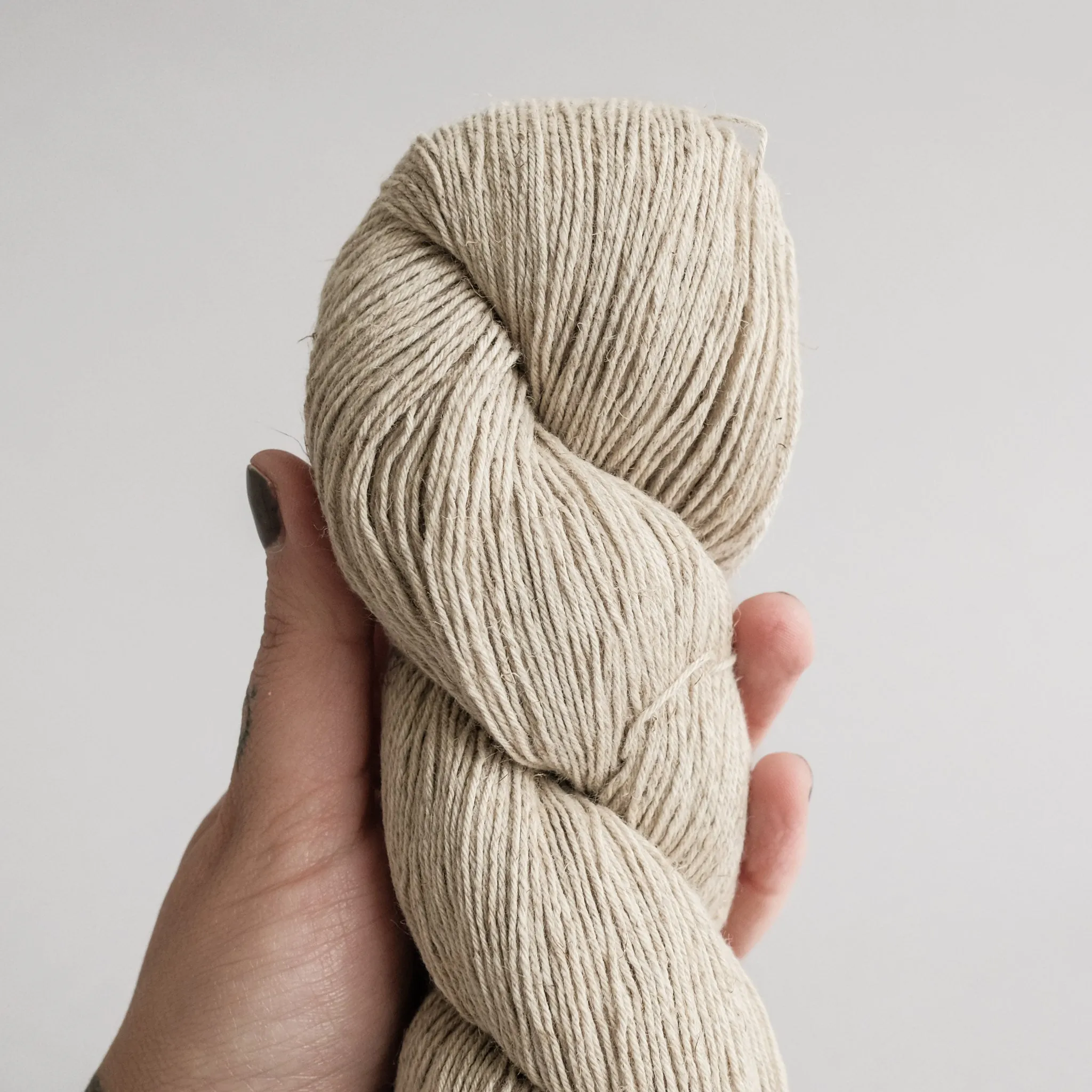 Yarn Blank - 60% Organic Cotton/40% Linen - Fingering / Natural - 5 Pack